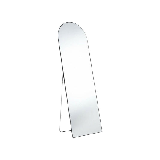 63" Black Metal Arch Wall Mounted Leaning And Freestanding Framed Standing Mirror