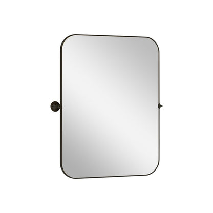 36" X 24" Black Iron Tilting Framed Bathroom Vanity Mirror HomeRoots