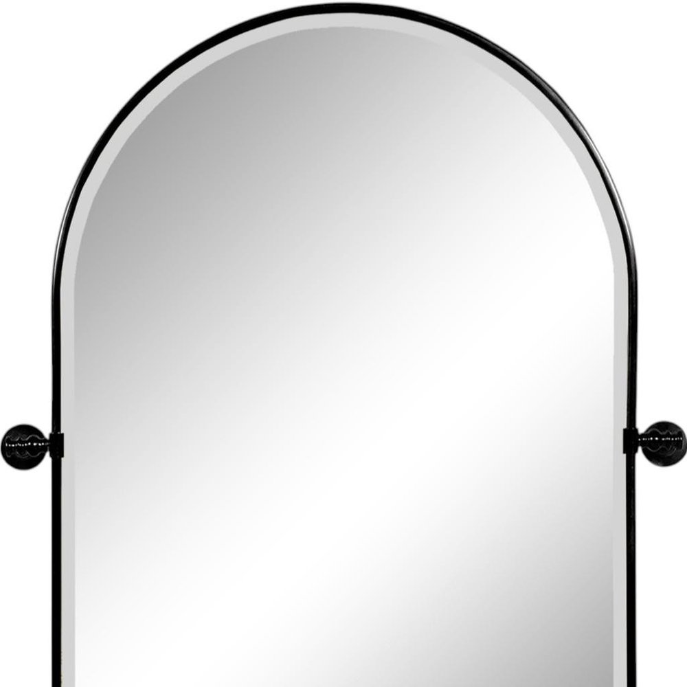 31" X 24" Gold Iron Arch Tilting Framed Bathroom Vanity Mirror — view 4