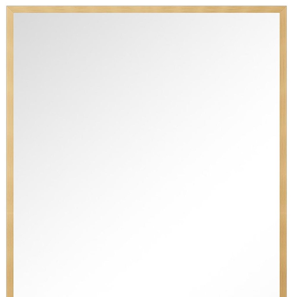 36" Gold Metal Framed Bathroom Vanity Mirror — view 4