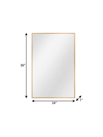 Set of Two Silver Aluminum Framed Bathroom Vanity Mirrors HomeRoots
