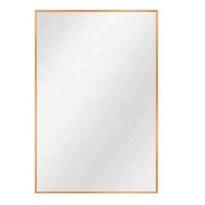 36" X 24" Gold Aluminum Framed Bathroom Vanity Mirror