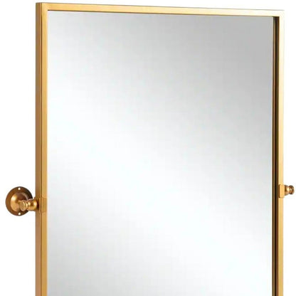 31" X 24" Black Iron Tilting Framed Bathroom Vanity Mirror