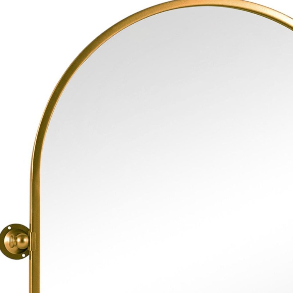 31" X 24" Black Iron Arch Tilting Framed Bathroom Vanity Mirror — view 7