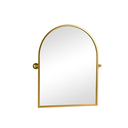 31" X 24" Black Iron Arch Tilting Framed Bathroom Vanity Mirror HomeRoots