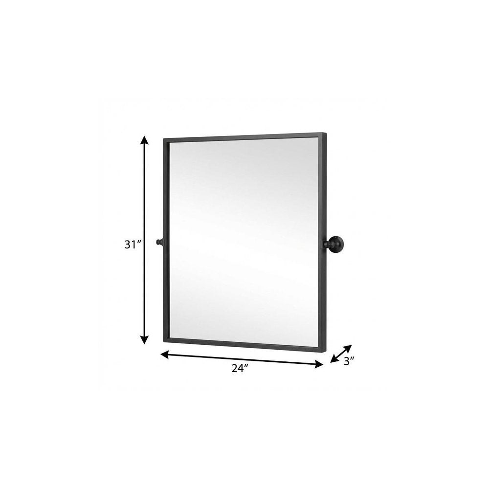 38" X 26" Gold Iron Tilting Framed Bathroom Vanity Mirror HomeRoots