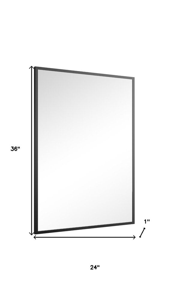 Set of Two Black Metal Framed Bathroom Vanity Mirrors HomeRoots