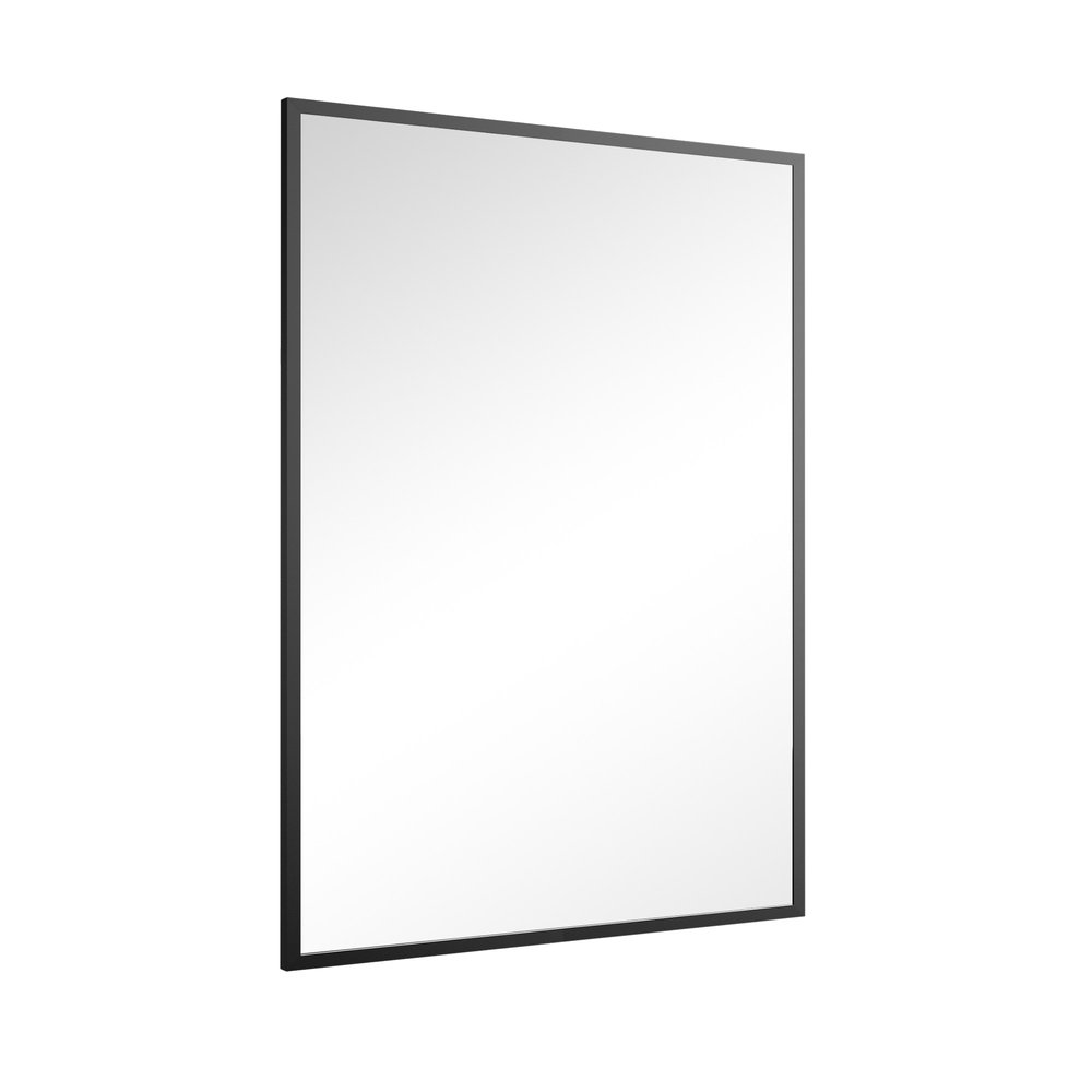 Set of Two Black Metal Framed Bathroom Vanity Mirrors HomeRoots
