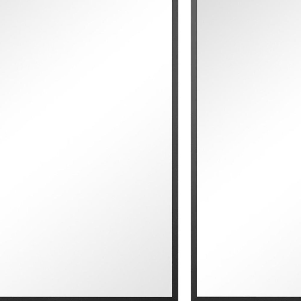 Set of Two Black Metal Framed Bathroom Vanity Mirrors — view 4