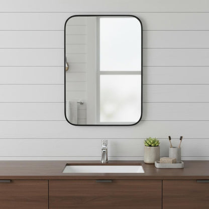 24" Gold Metal Framed Bathroom Vanity Mirror With Cabinet HomeRoots