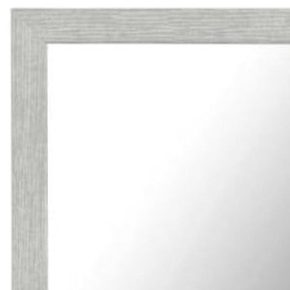 64" White Solid Wood Freestanding Framed Standing Mirror