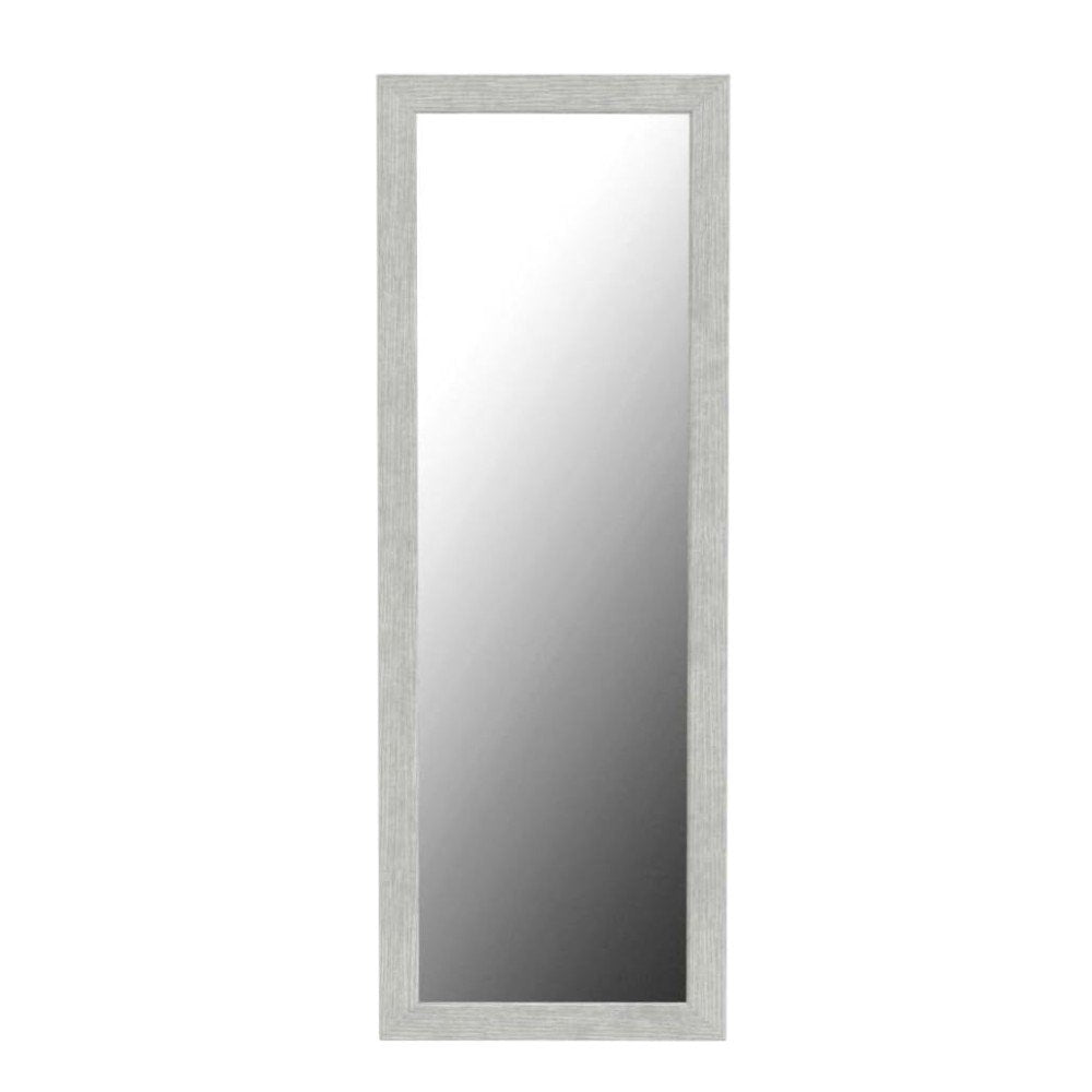 64" White Solid Wood Freestanding Framed Standing Mirror — view 1