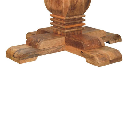43" Brown Solid Wood Pedestal Base Round Top Dining Table HomeRoots