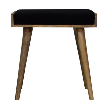 20" Brown Velvet And Wood Leopard Footstool HomeRoots