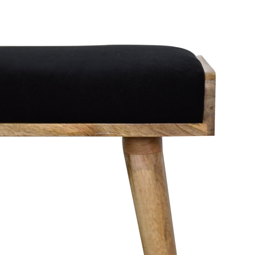 20" Brown Velvet And Wood Leopard Footstool HomeRoots
