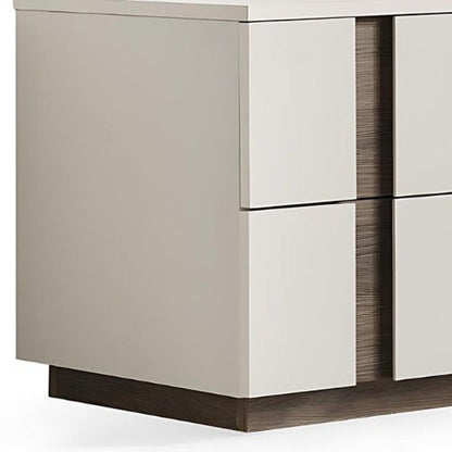 20" Light Gray Wood Two Drawer Nightstand HomeRoots
