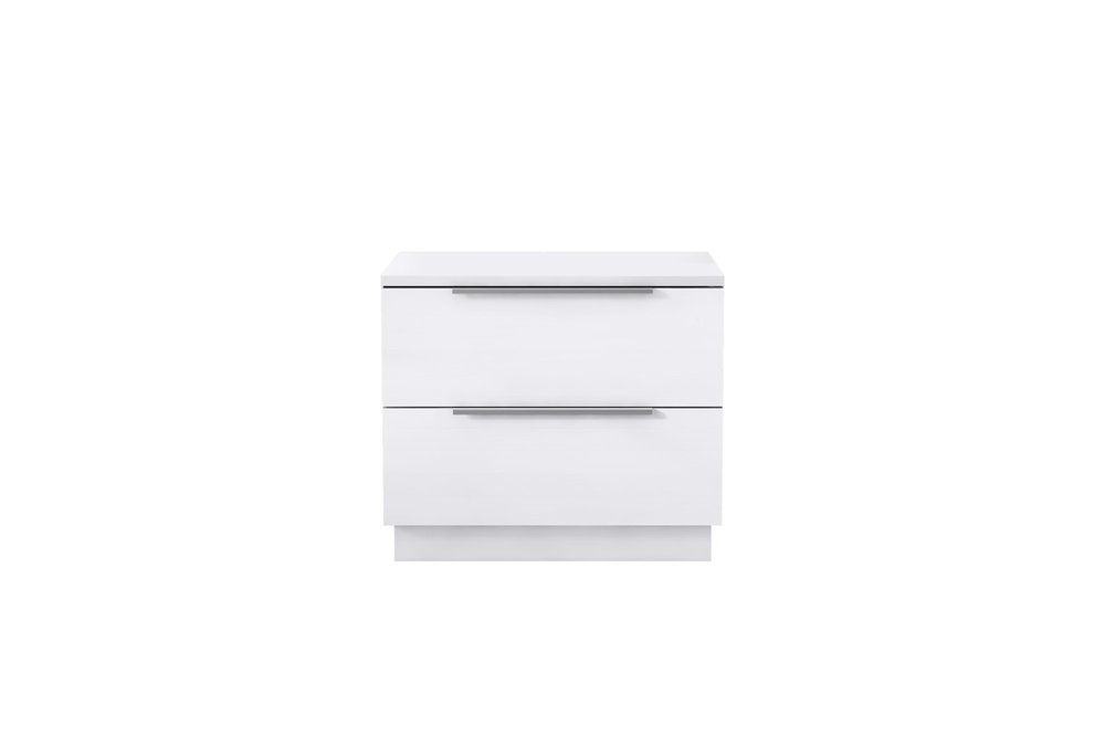 20" Light Gray Wood Two Drawer Nightstand — view 12