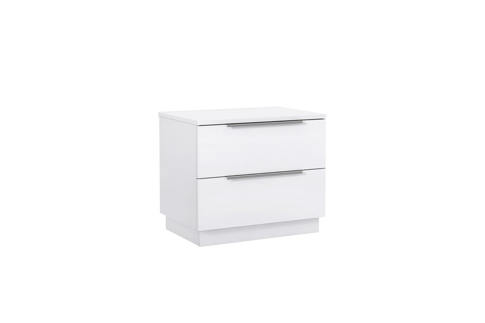 20" Light Gray Wood Two Drawer Nightstand HomeRoots
