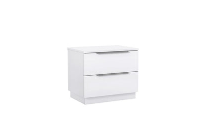 20" Light Gray Wood Two Drawer Nightstand HomeRoots