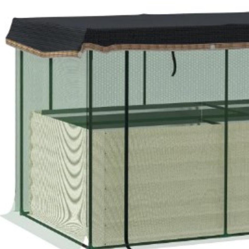 43" X 91" Beige Steel Rectangular Planter Box — view 2