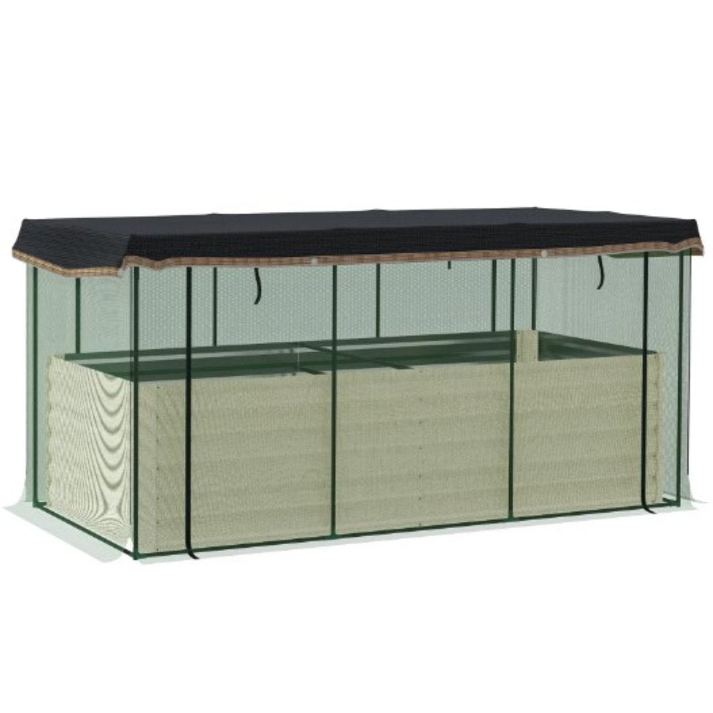 43" X 91" Beige Steel Rectangular Planter Box — view 1