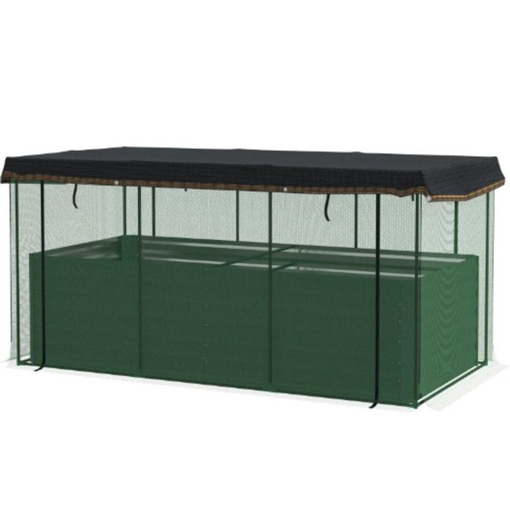 43" X 91" Green Steel Rectangular Planter Box — view 2