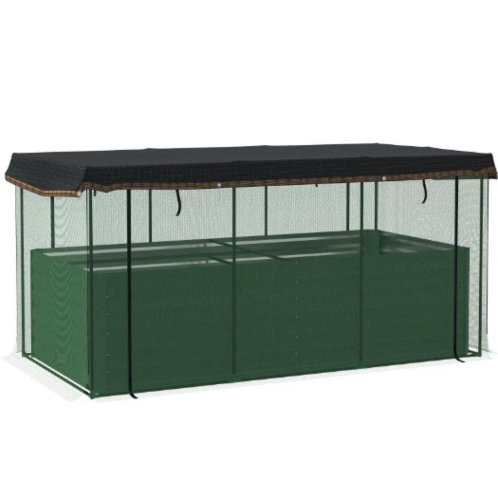 43" X 91" Green Steel Rectangular Planter Box — view 1