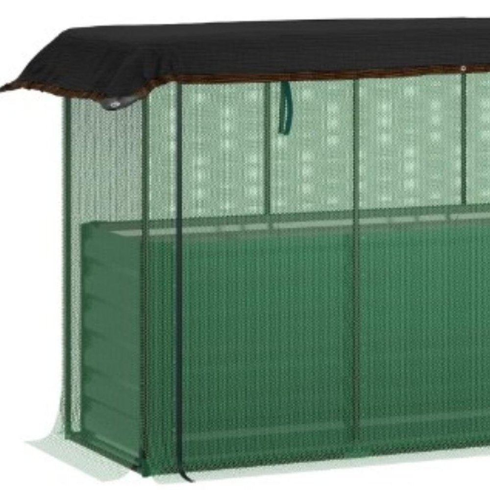 43" X 73" Green Steel Rectangular Planter Box — view 2