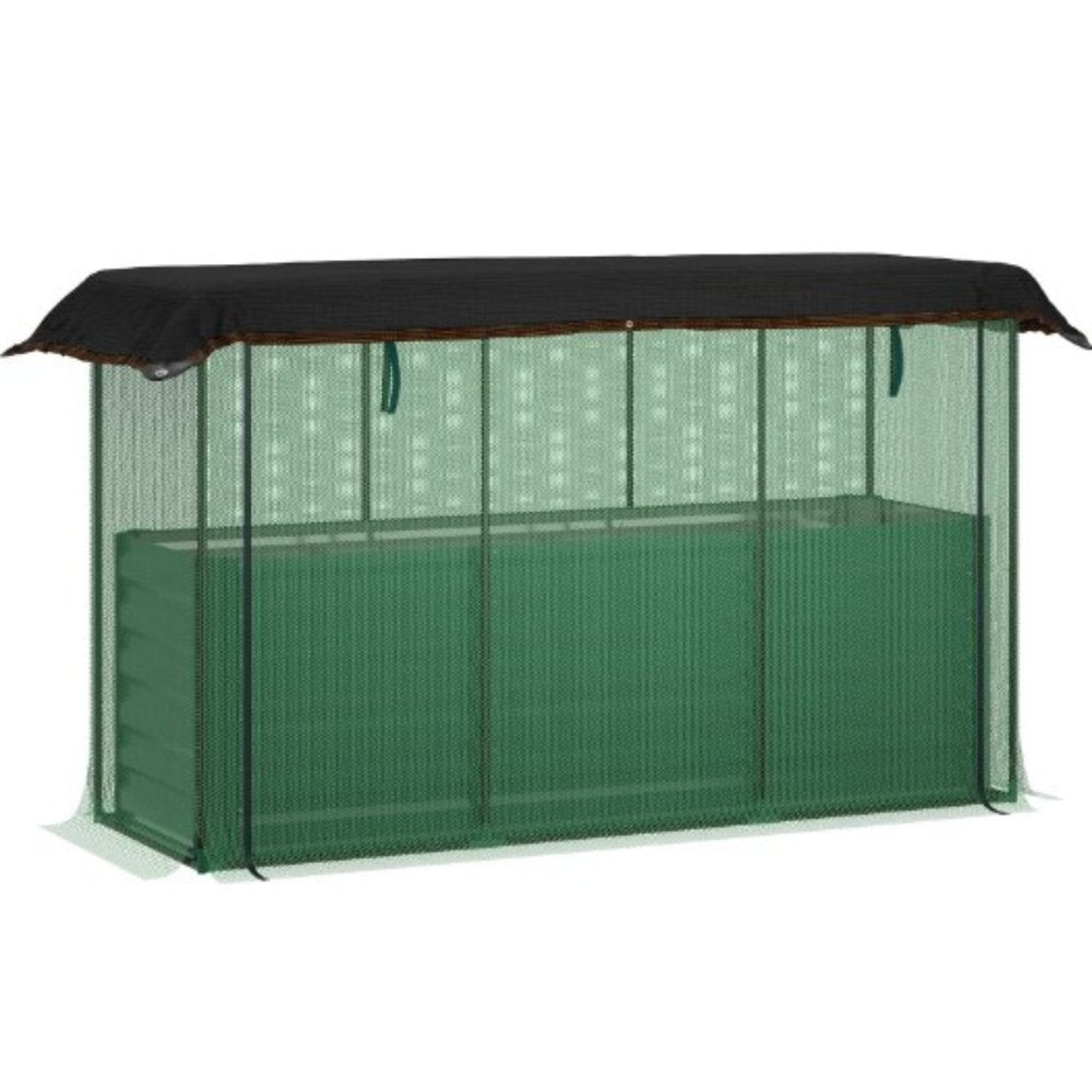 43" X 73" Green Steel Rectangular Planter Box — view 1