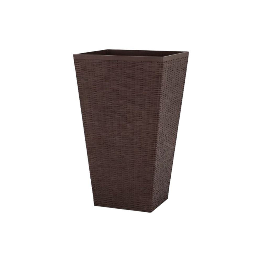 Set of Three Brown Recycled Plastic Rectangular Planter Box — view 4