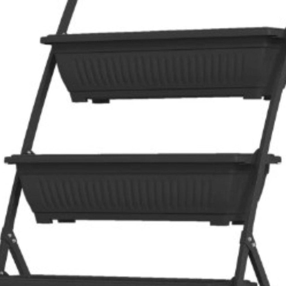 64" X 30" Black Recycled Plastic Rectangular Planter Box — view 2