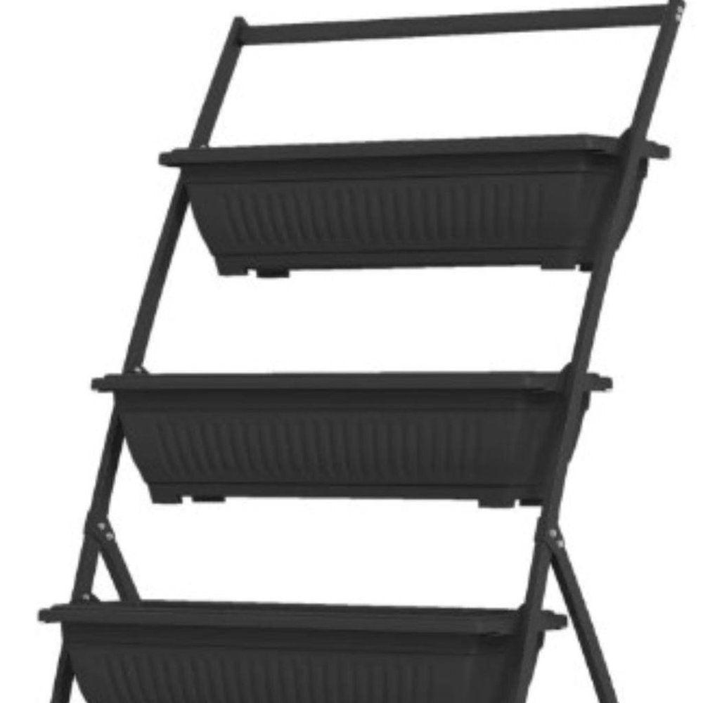 64" X 30" Black Recycled Plastic Rectangular Planter Box — view 3