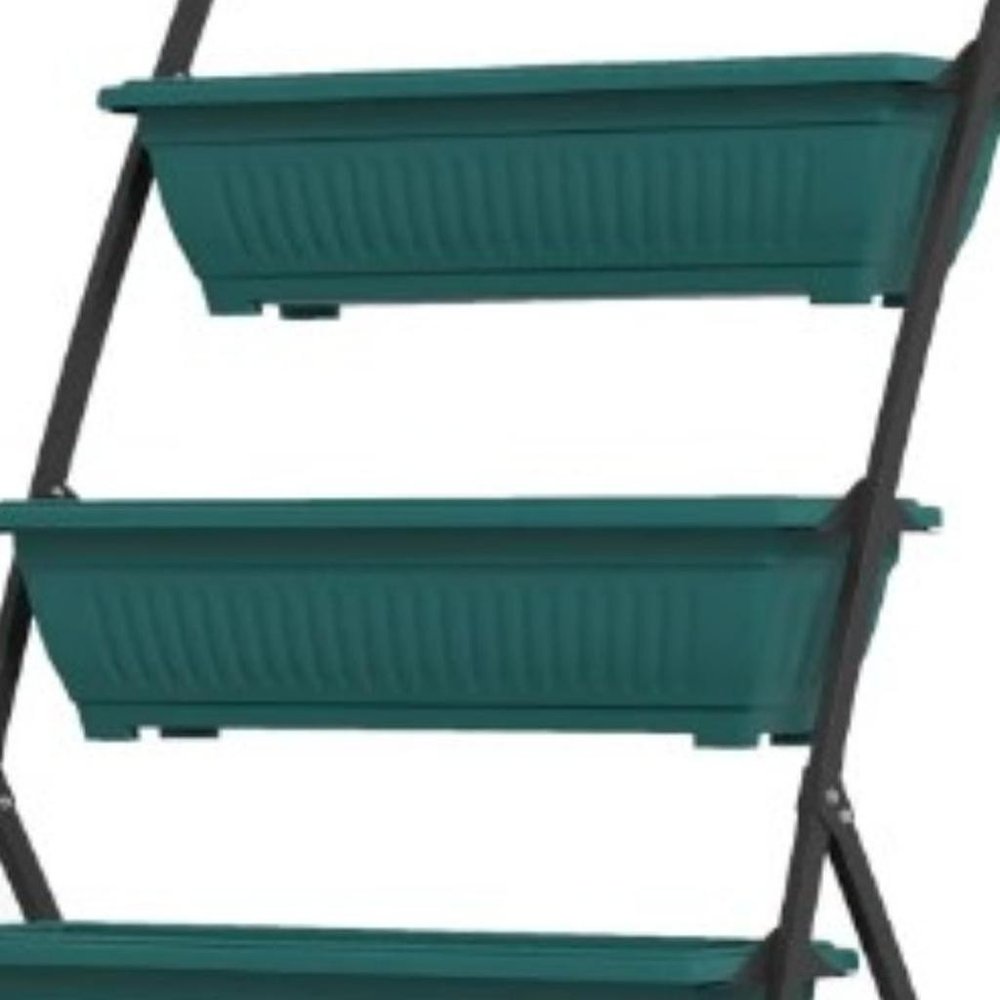 64" X 30" Green Recycled Plastic Rectangular Planter Box — view 2