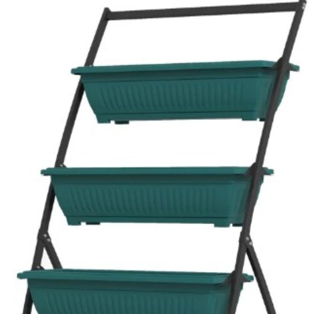 64" X 30" Green Recycled Plastic Rectangular Planter Box — view 3