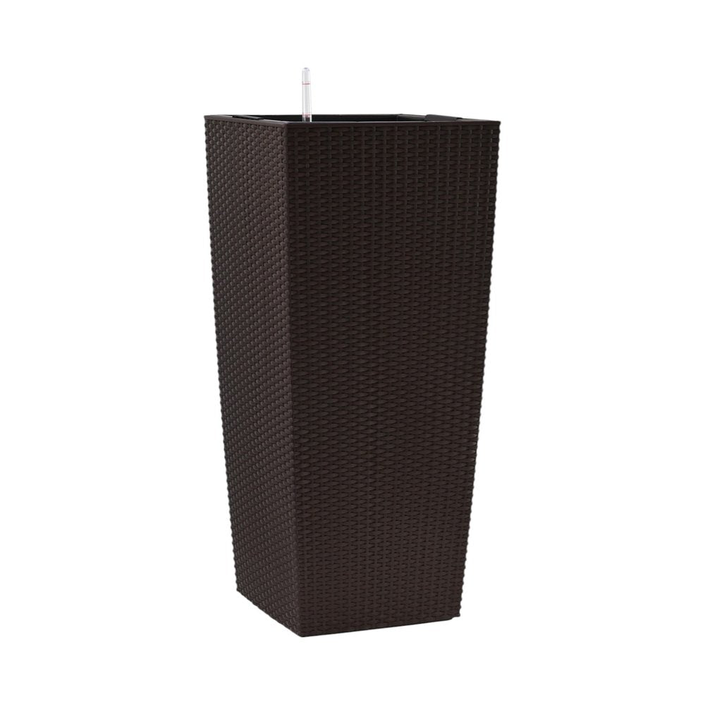30" X 15" Brown Recycled Plastic Rectangular Self Watering Planter Box — view 1