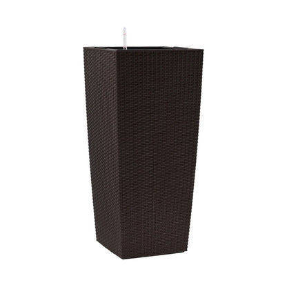 30" X 15" Brown Recycled Plastic Rectangular Self Watering Planter Box