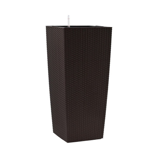 30" X 15" Brown Recycled Plastic Rectangular Self Watering Planter Box