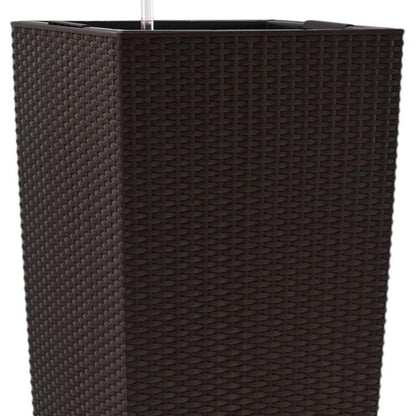 30" X 15" Brown Recycled Plastic Rectangular Self Watering Planter Box