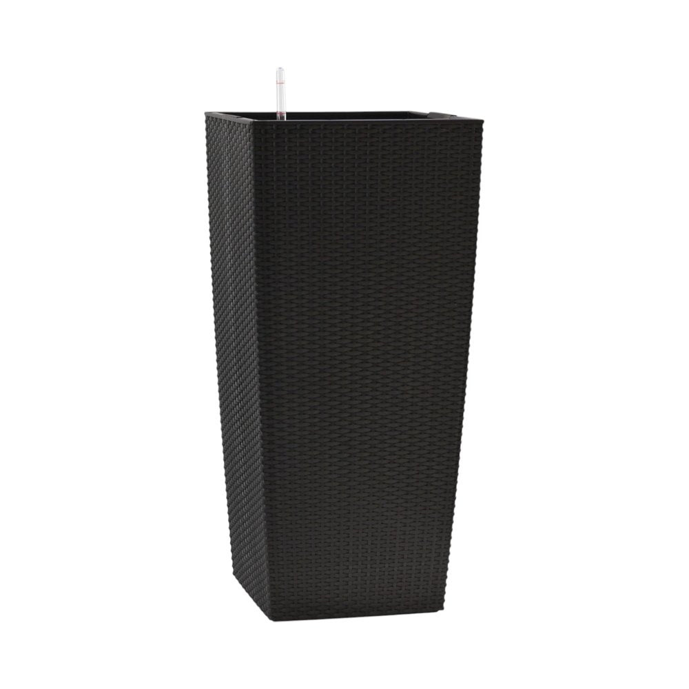 30" X 15" Black Recycled Plastic Rectangular Self Watering Planter Box — view 1