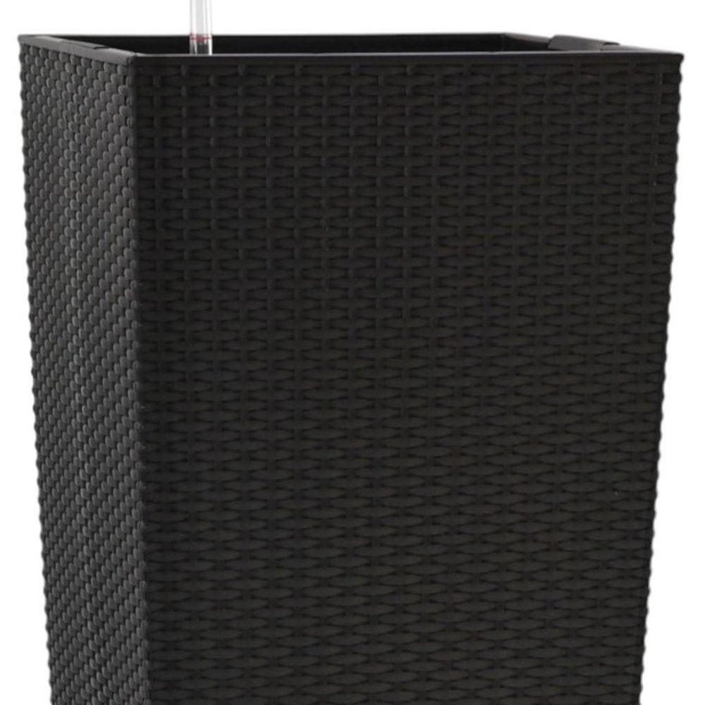 30" X 15" Black Recycled Plastic Rectangular Self Watering Planter Box — view 2