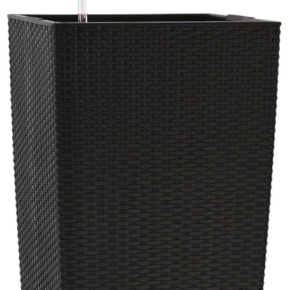 30" X 15" Black Recycled Plastic Rectangular Self Watering Planter Box