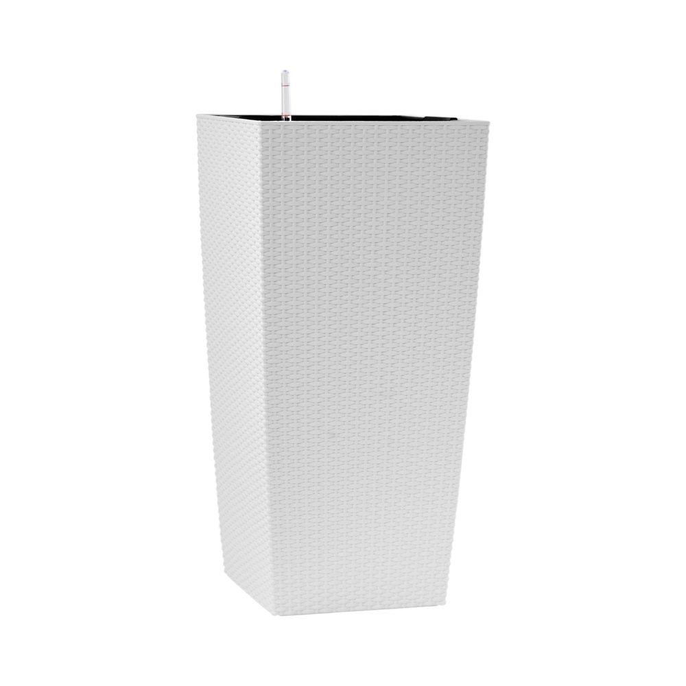 30" X 15" White Recycled Plastic Rectangular Self Watering Planter Box — view 2