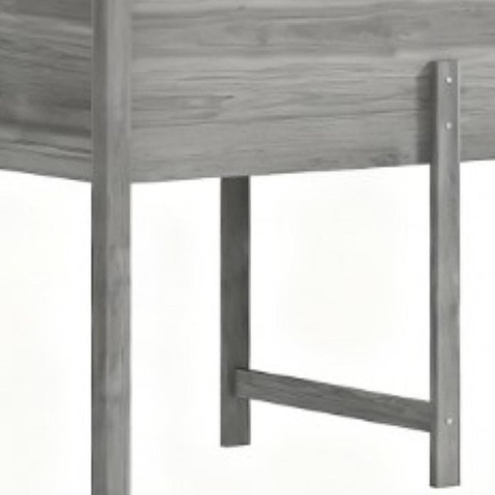 32" X 89" Light Gray Wood Rectangular Planter Box — view 2