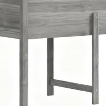 32" X 89" Light Gray Wood Rectangular Planter Box