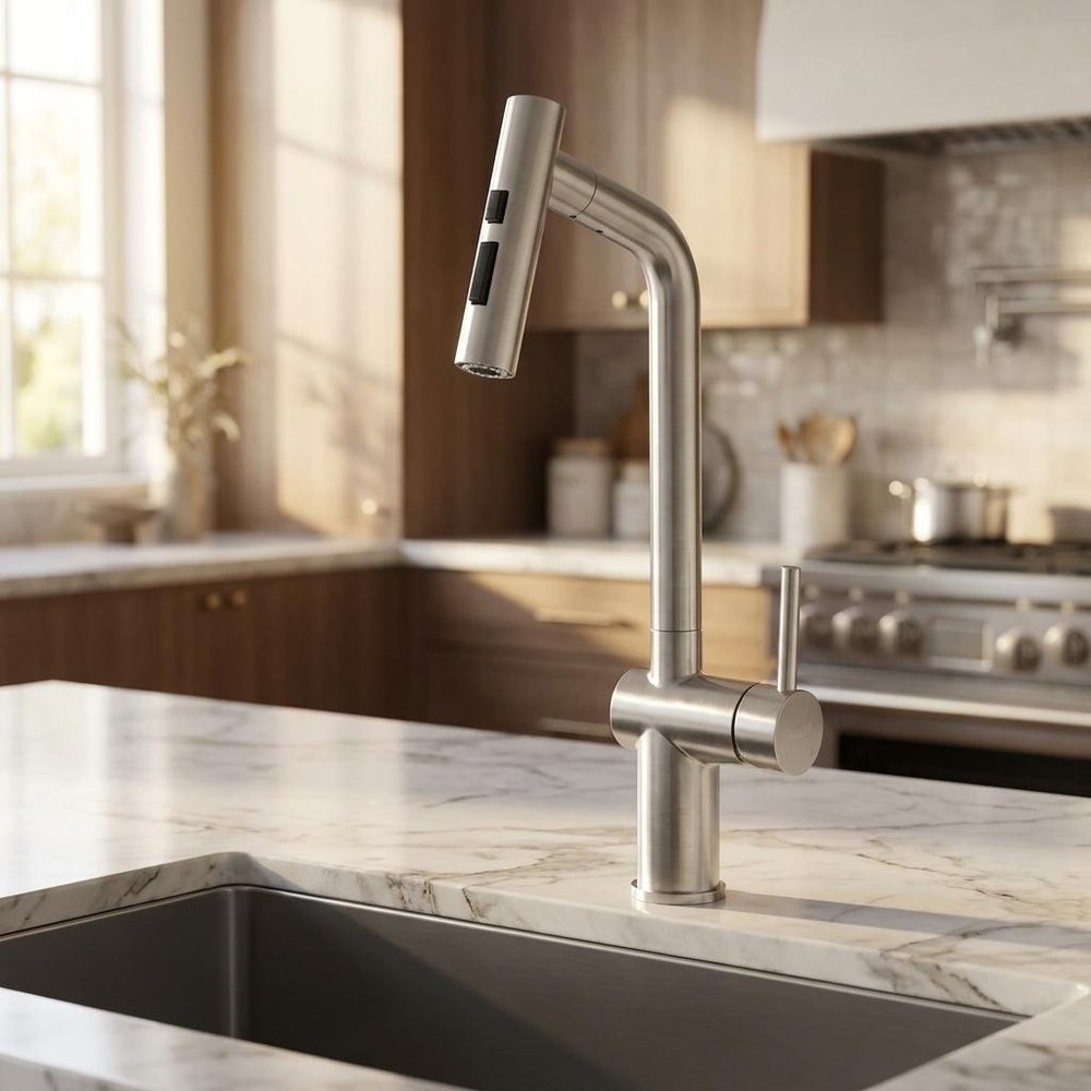 5" Silver Stainless Steel Bar Faucet — view 1