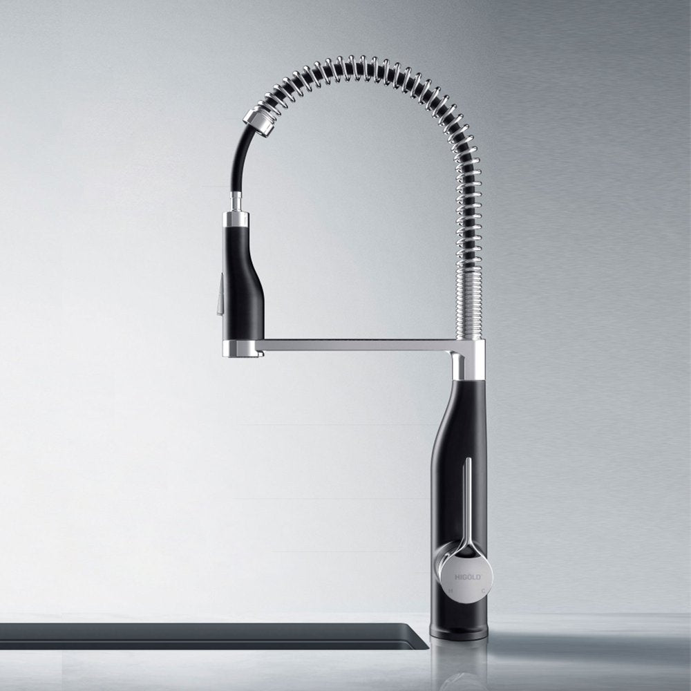 4" Black Stainless Steel Pull-Down Faucet — view 6