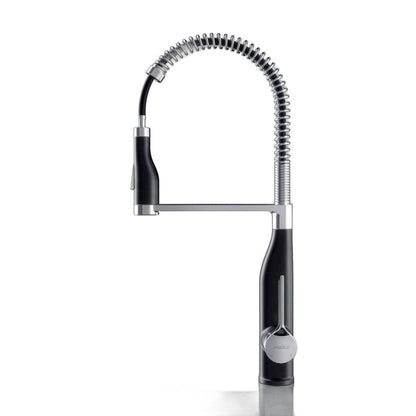 4" Black Stainless Steel Pull-Down Faucet HomeRoots