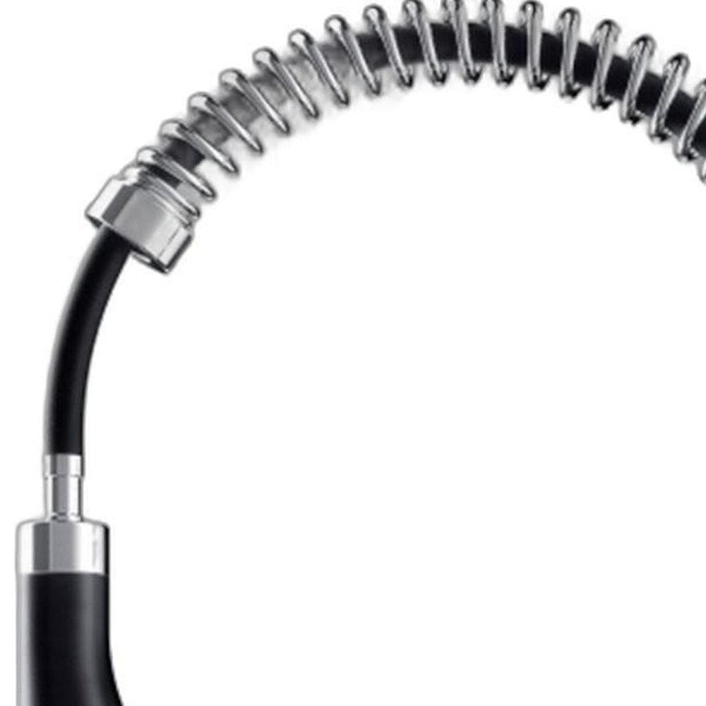 4" Black Stainless Steel Pull-Down Faucet HomeRoots