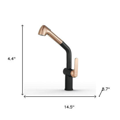 15" Black Stainless Steel Bar Faucet HomeRoots