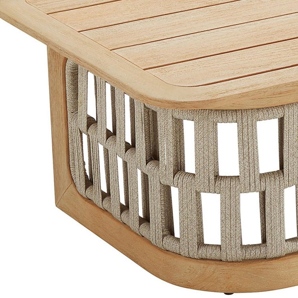 Four Piece Almond Outdoor Patio Set With Table — view 5